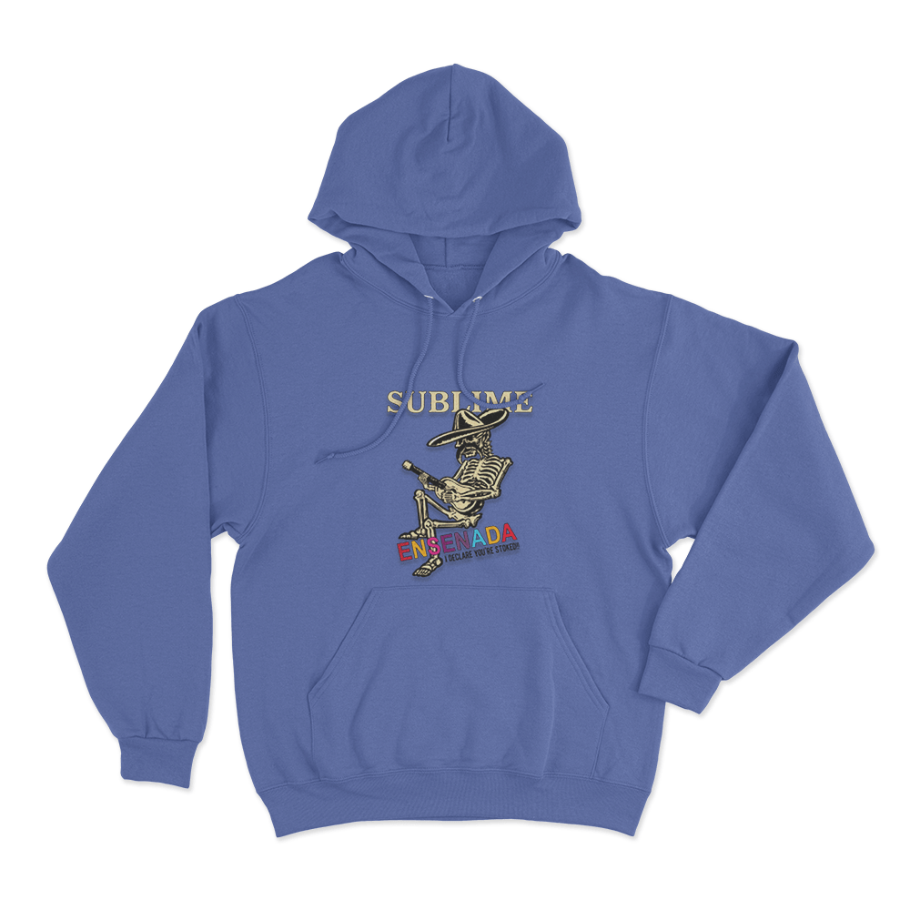 Ensenada Skeleton Unisex Hoodie Blue Ensenada Skeleton Unisex Hoodie Blue