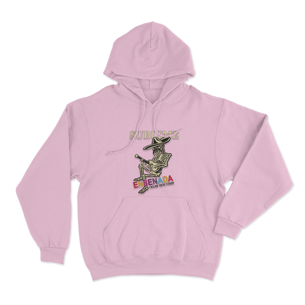 Ensenada Skeleton Unisex Hoodie Pink Ensenada Skeleton Unisex Hoodie Pink
