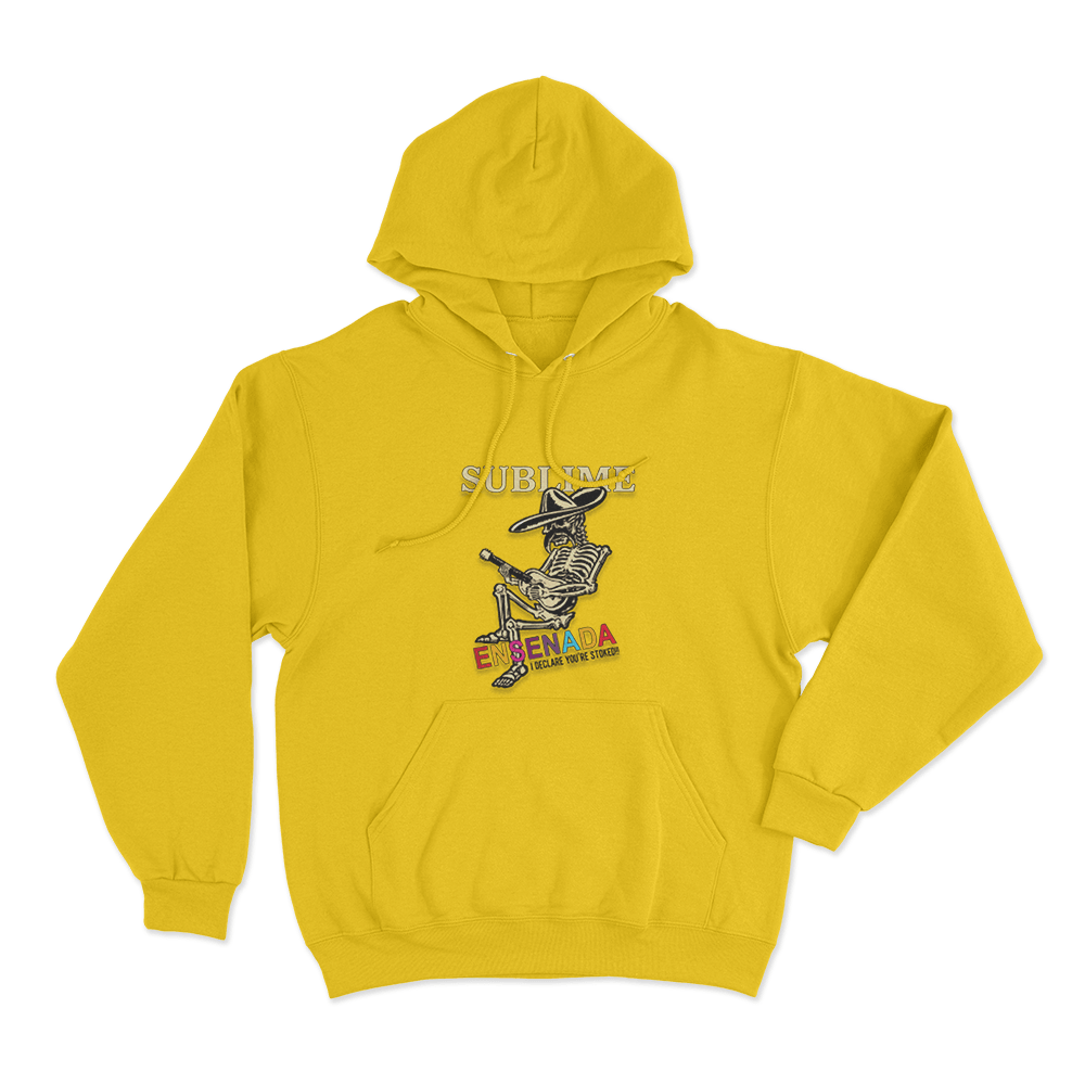 Ensenada Skeleton Unisex Hoodie Yellow Ensenada Skeleton Unisex Hoodie Yellow