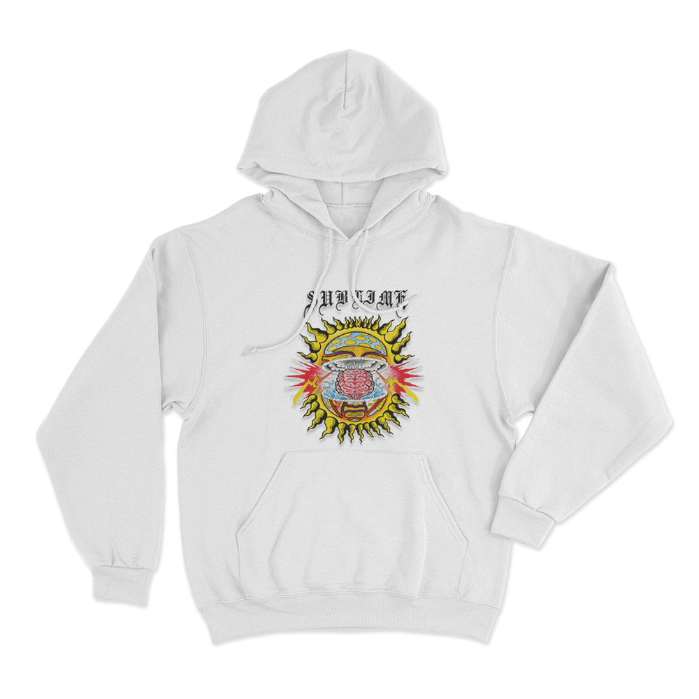 Mind-Blown Sun Unisex Hoodie White Mind Blown Sun Unisex Hoodie White