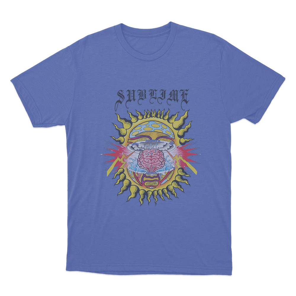 Mind-Blown Sun Unisex T Shirt Blue Mind Blown Sun Unisex T Shirt Blue