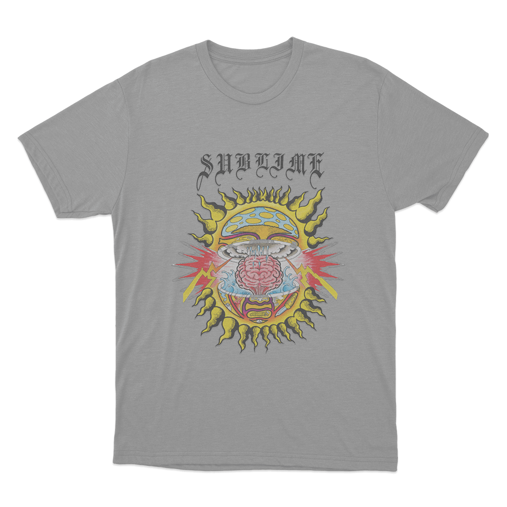 Mind-Blown Sun Unisex T Shirt Grey Mind Blown Sun Unisex T Shirt Grey