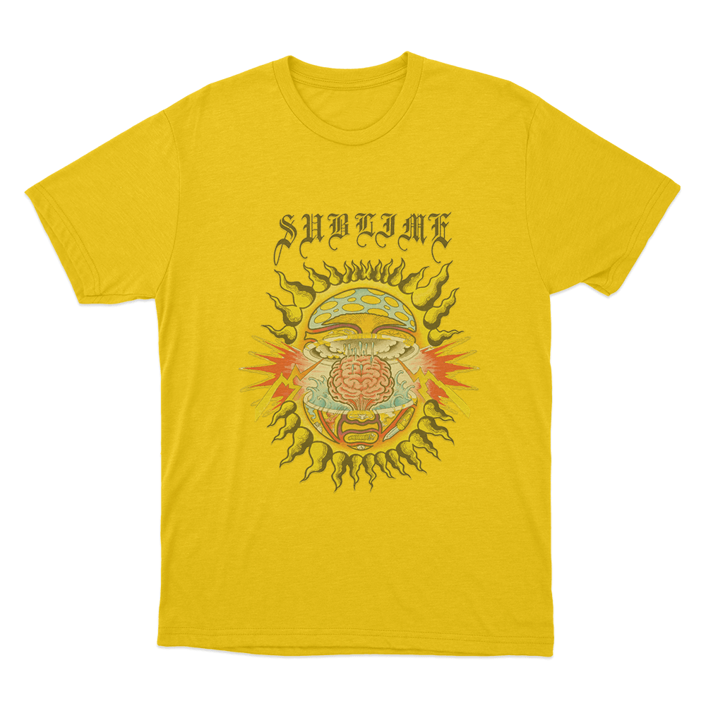 Mind-Blown Sun Unisex T Shirt Yellow Mind Blown Sun Unisex T Shirt Yellow